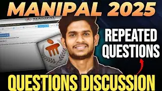 Manipal Previous Year Questions Solved | Score 150+ in MAHE 2025