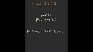 Introduction to Sports Economics