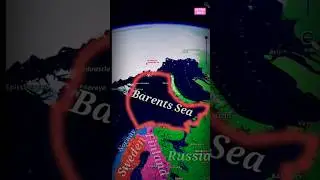 Barents Sea ⛵⛵⛵⛵ Europe ll Arctic Circle ⭕ #viralshort #geographythroughmaps #mapology #earth #map