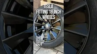 I installed 18 Inch Wheels On A Tesla!  SUPER COMFY! 🛞🔥🛞