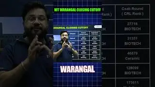 NIT Warangal Category Wise Closing Cutoff! #jeemain2025 #nitwarangal #nit #jee #jksir #shortsfeed