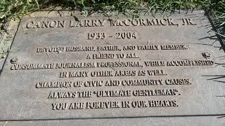 News Anchor Larry McCormick Grave Forest Lawn Hollywood Hills Los Angeles California US Sept 6, 2024