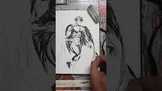 Archangel X-Men #inking #dailyart  #comicbookart #deadpool3  #marvelcomics #mcu #angel #art #drawing