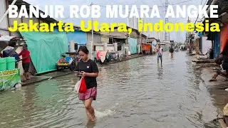 MUARA ANGKE TERENDAM AIR LAUT HINGGA SELUTUT ORANG DEWASA, akankah jkt akan tenggelam?! | Walk tour
