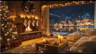 Instrumental Christmas Music with Cracking Fireplace 🔥Relaxing Christmas Ambience ❄️ Winter Ambience