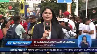 Oficialistas se movilizan este martes en Caracas - El Noticiero emisión meridiana 03/02/26