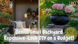 ⭐ Genius Small Backyard Makeover on a Budget | DIY Dollar Tree Stone Decor That Looks Expensive! 🌸