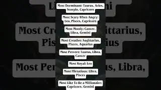 ZODIAC TRAITS & CHARACTERISTICS✨#horoscope #astrology #zodiac #tarot #astrosign