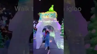 🧊 Ice Slides + Sculptures + 50% OFF at Gaylord Texan in Dallas Texas! #traveltexas #dallastx