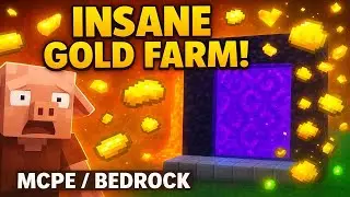 Gold farm minecraft bedrock 1.21 pocket edition #minecraft #goldfarm 