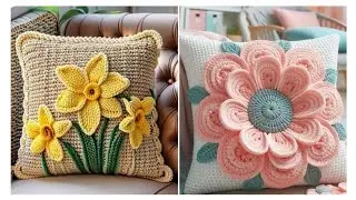 Most Beautiful stylish Crochet Pillow cover ideas Free crochet pattern 