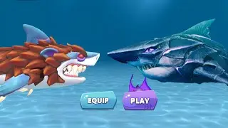 WERESHARK VS SHADOW SHARK GAMEPLAY - Hungry Shark Evolution VS Maneater