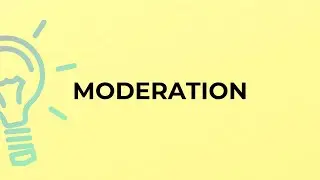 What is the meaning of the word MODERATION?