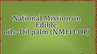 NMEO-OP [National Mission on Edible Oil-Oil Palm] Govt. Scheme on Edible Oil UPSC