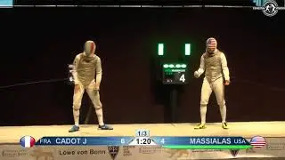 2018 138 T04 02 M F Individual Bonn GER WC podium CADOT FRA vs MASSIALAS USA