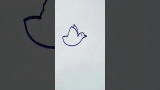 How to draw bird small letter r easy method short video