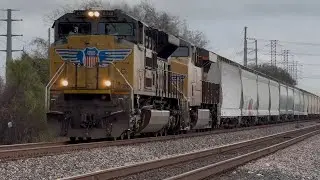 UP 8348 mega manifest westbound | Rosenberg, TX | Third street |