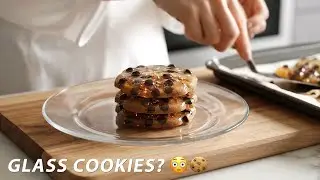 Glass Chocolate Cookies ASMR 😳🍪✨ | Crystal Glass Cooking (Oddly Satisfying)
