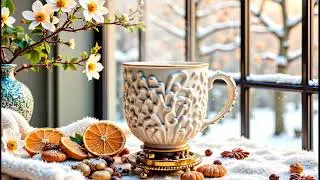 Smooth Winter Bossa Nova Jazz Music | Cozy Coffee Ambience for Study & Work