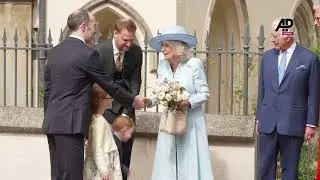 King Charles and Queen Camilla leave Windsor Castle after Easter Service