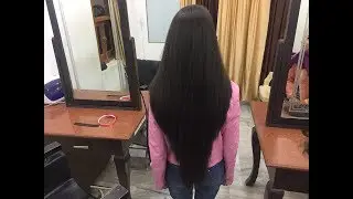V Cut on Long Hair Tutorial in Hindi