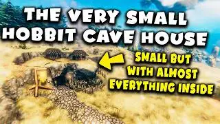 The very small Hobbit Cave House - small but with almost everything inside | Valheim