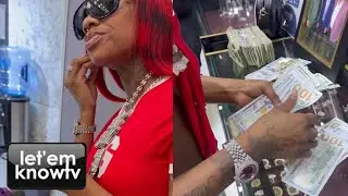 Rapper Sexxy Red Goes Jewelry Shopping In New York After Getting A Big Chain From Jewelry Unlimited👀