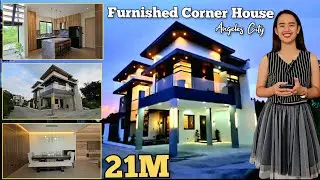 HOUSE TOUR #35: FURNISHED CORNER HOUSE in Clark Angeles City