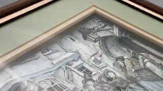 1970 Vintage Diorama The Carollers By Anton Pieck In Beechwood Frame NY