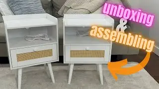 Unboxing & Assembling the SUPERJARE Nightstands with Charging Station