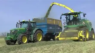 1st Cut Silage 2019  John Deere`s in Action 20th April 19