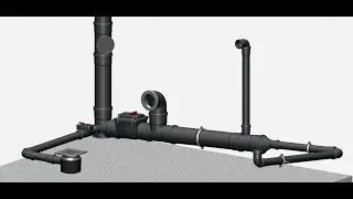 ArchiCAD MEP Modeler. Example sewer design.