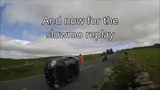 [UK] Cammer flips his Toyota Yaris as he tries to avoid oncoming overtaker