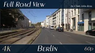 Berlin, Germany: Weissensee - Berliner Allee (Pistoriusstra&szlig;e - Buschallee) - 4K (UHD/2160p/60p)