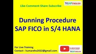 Dunning Procedure SAP FICO in S/4 HANA