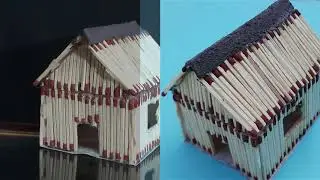 How to Make Matchstick House AT Home | Match House Fire..........