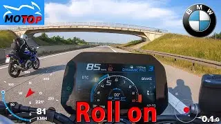 BMW F900R (2023) - ROLL ON 3rd, 4th, 5th, 6th gear - GPS