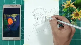 How to Draw Obito Uchiha &ndash; Step by Step | Naruto Art Tutorial