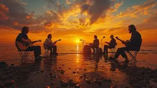 Seaside Slow Blues | Smooth Coastal Blues Guitar Music & Sunset Vibes on the Beach