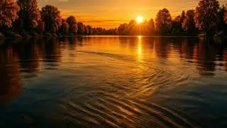 LIVE: Golden Hour Tranquility | Meditative Calm & Focus | White Noise Room 4K
