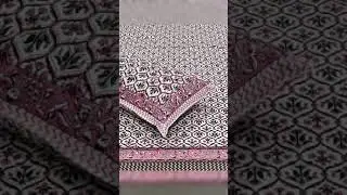 Double Size Bedsheet with 2 Reversable Pillow Cover* Size 90X108 #cottonbedsheet #bedsheet