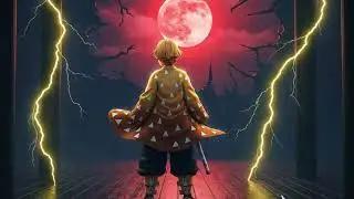 ⚡ Rainy Night with Zenitsu 🌙🌧️ | Thunderstorm Anime Live 🔥5