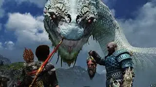 Kratos, Atreus, and Mimir's Quest - Finding Mimir's Second Eye in the World Serpent