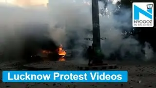 Anti-CAA Protest: Violence erupts in UP's Lucknow as people torch vehicles, pelt stones
