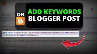 How to add keywords on Blogger blog post | TECUQ