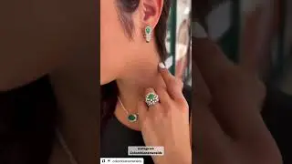 Fine quality Diamond and Green Emerald Jewellery Gift sets for her and him jewelry shop online