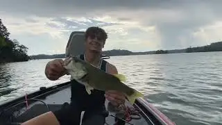 First catch on our Gambler Bass boat with Mercury 150 XRT