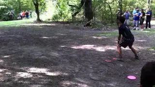 Nikko Locastro lands putt on top of basket ~ 2012 Ledgestone Super Tour - Final 9