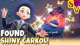 Shiny Carkol from Random Spawn! Live Shiny Reaction in Pokemon Violet