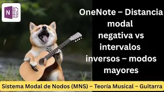 OneNote – Distancia modal negativa vs intervalos inversos – modos mayores 1233